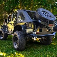 Jeep JK JKU Rear Razor Bumper With RazorBack Tire Carrier DXF build files